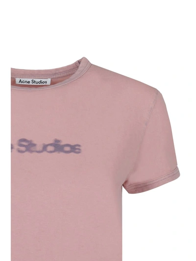 Shop Acne Studios T-shirts In Faded Purple