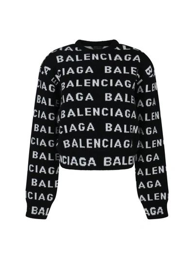 Shop Balenciaga Knitwear In Black/white