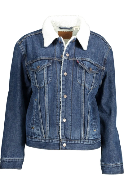 Shop Levi's Blue Cotton Jackets &amp; Women's Coat