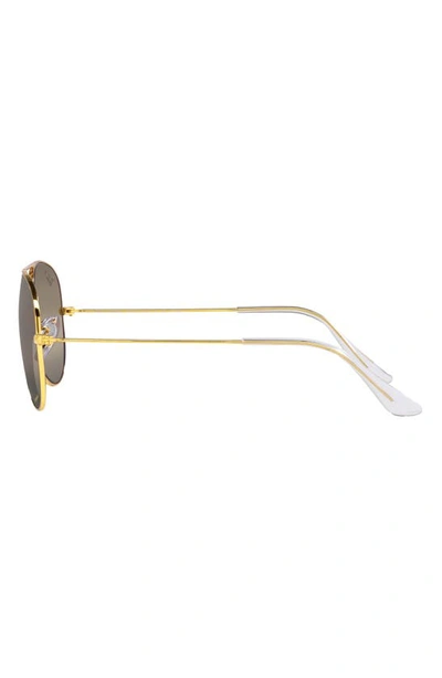 Ray Ban Ray-ban 58mm Polarized Pilot Sunglasses In Gold 2