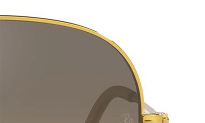 Shop Ray Ban Ray-ban 58mm Polarized Pilot Sunglasses In Gold 2