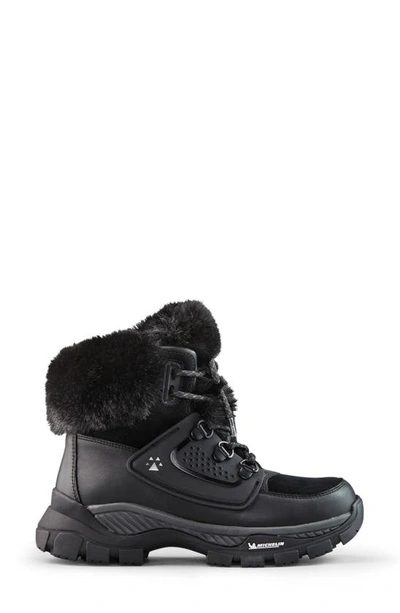 Shop Cougar Union Faux Fur Cuff Lace-up Boot In Black