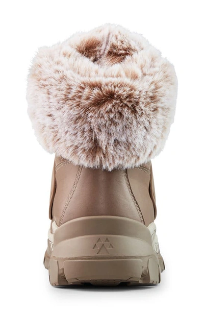 Shop Cougar Union Faux Fur Cuff Lace-up Boot In Almond