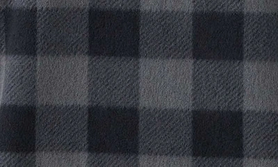 O'neill Glacier Check Fleece Snap-up Shirt In Graphite