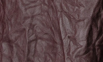 Shop Zadig & Voltaire Tamara Textured Lambskin Leather Shirt In Chocolate