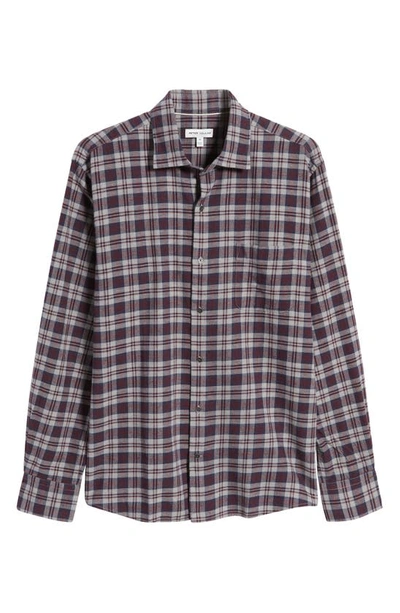 Shop Peter Millar Maywood Plaid Button-up Shirt In Gale Grey