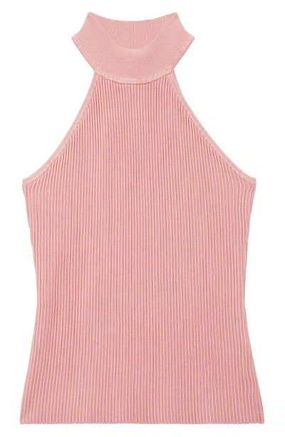 Shop Guess Shayna Mock Neck Rib Sweater In Pink