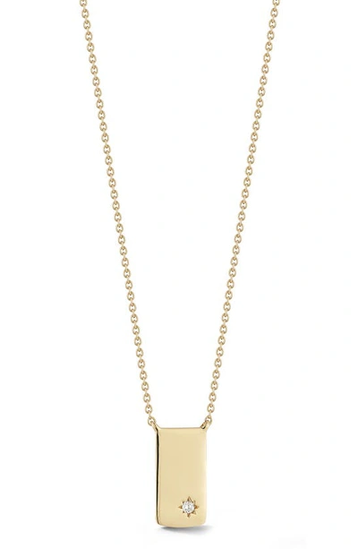 Shop Dana Rebecca Designs Cynthia Rose Diamond Starburst Tag Pendant Necklace In Yellow Gold