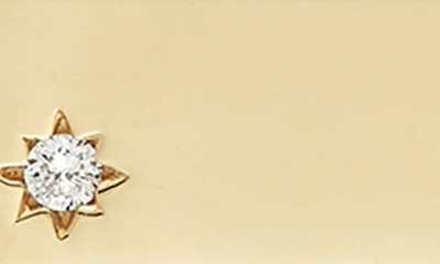Dana Rebecca Designs Cynthia Rose Diamond Starburst Tag Pendant Necklace In Yellow Gold
