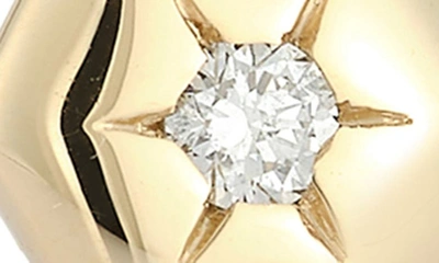 Shop Dana Rebecca Designs Cynthia Rose Diamond Starburst Hexagon Stud Earrings In Yellow Gold