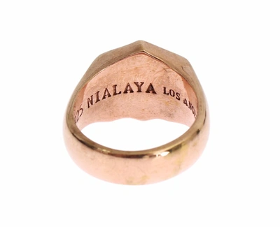 Shop Nialaya Pink Gold 925 Silver Authentic Clear Women's Ring