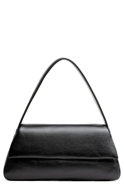 Shop Liselle Kiss Elliot Leather Top Handle Bag In Black Crushed