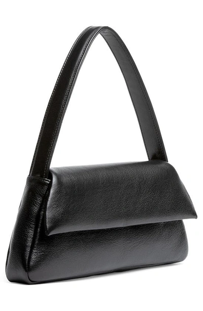 Shop Liselle Kiss Elliot Leather Top Handle Bag In Black Crushed