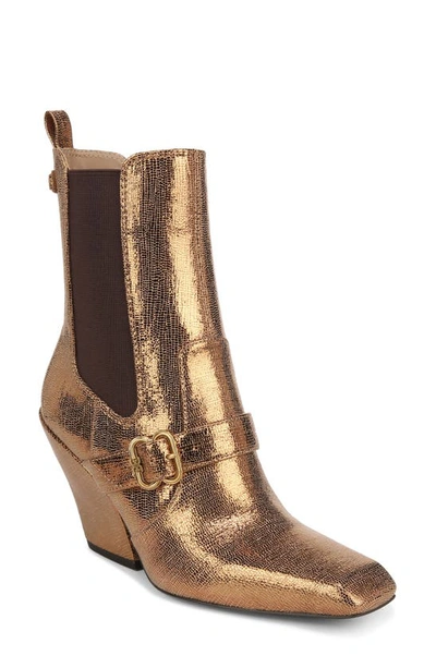 Shop Sam Edelman Suzette Chelsea Boot In Deep Gold