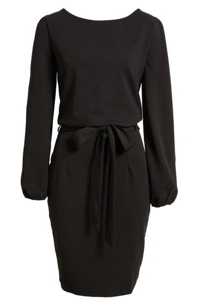 Shop Nikki Lund Kate Long Sleeve Knit Dress In Black