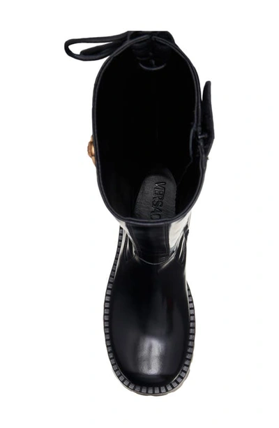 Shop Versace Medusa Tall Boot In Black
