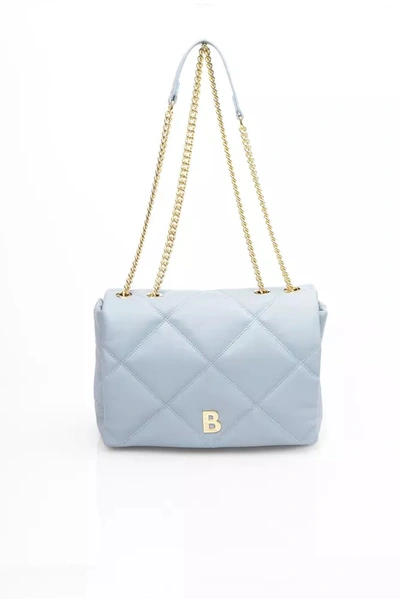 Shop Baldinini Trend Light Blue Polyethylene Shoulder Bag
