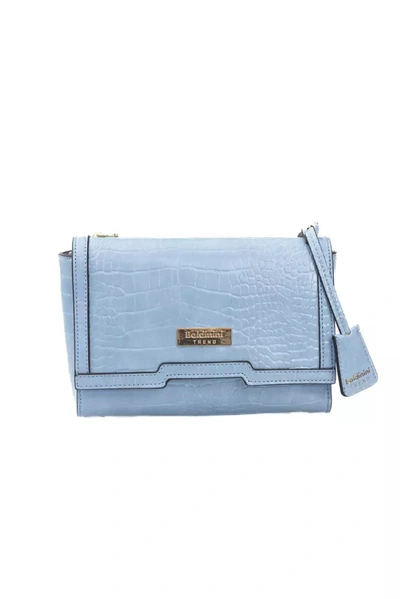 Shop Baldinini Trend Light Blue Polyuretane Crossbody Bag