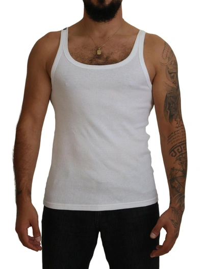 Shop Dolce & Gabbana Cotton White Tank Sleeveless Underwear T-shirt