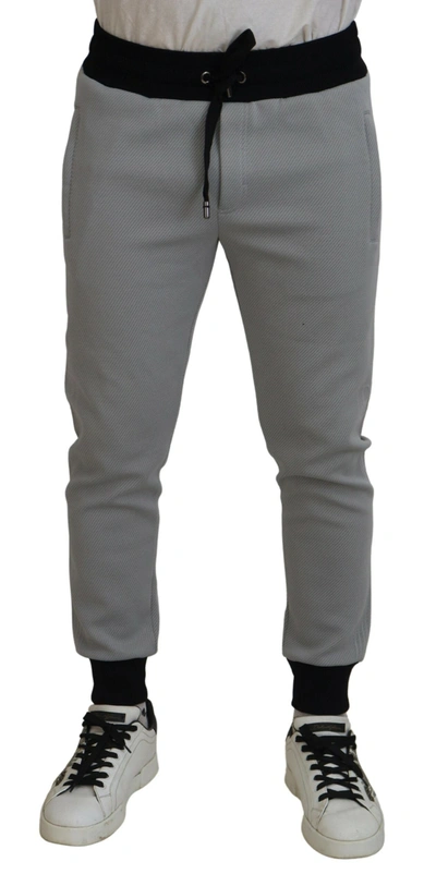 Shop Dolce & Gabbana Gray Polyester Sweatpants Jogger Pants