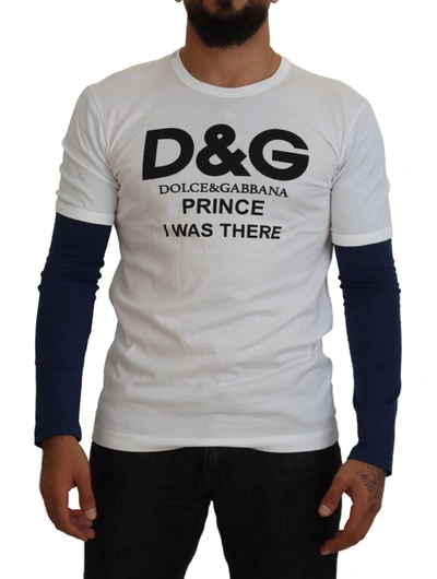Shop Dolce & Gabbana White Dg Prince Crew Neck Pullover Sweater