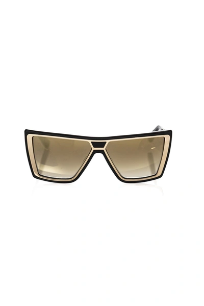 Shop Frankie Morello Black Acetate Sunglasses