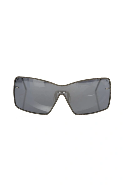 Shop Frankie Morello Black Metallic Fibre Sunglasses