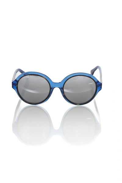 Shop Frankie Morello Blue Acetate Sunglasses