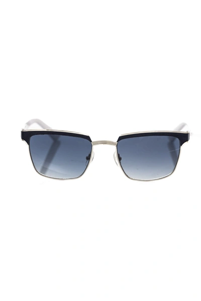 Shop Frankie Morello Black Metallic Fibre Sunglasses