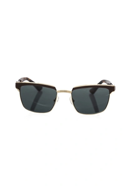 Frankie Morello Brown Metallic Fibre Sunglasses In Brown