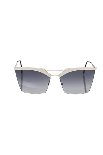 Shop Frankie Morello Silver Metallic Fibre Sunglasses