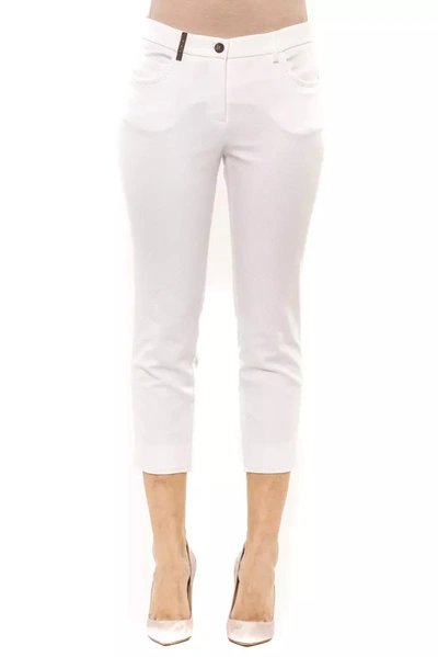 Shop Peserico White Cotton Jeans &amp; Pant