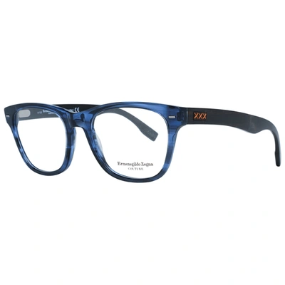 Shop Zegna Couture Blue Men Optical Frames