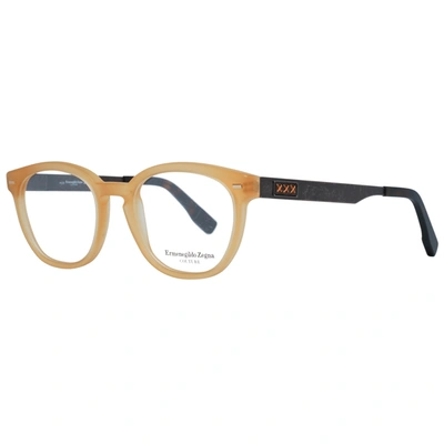 Shop Zegna Couture Orange Men Optical Frames