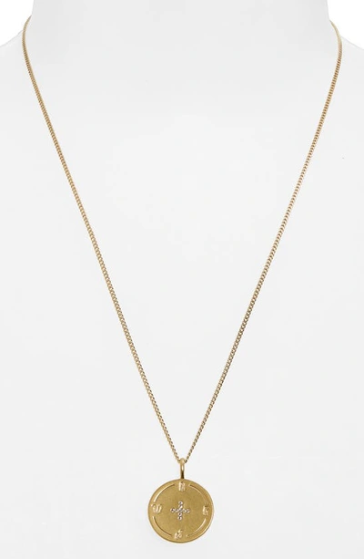 Shop Miranda Frye Carina Chain Compass Pendant Necklace In Gold