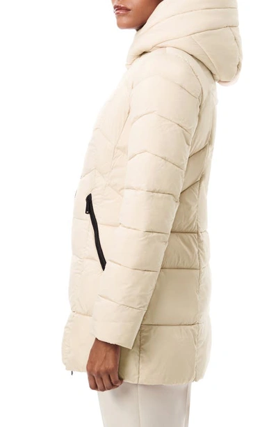 Shop Bernardo Hooded Water Resistant Puffer Jacket In Buttermilk