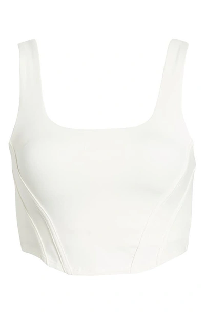 Shop Nike Sportswear Light Support Corset Bra In Sail/ Sail