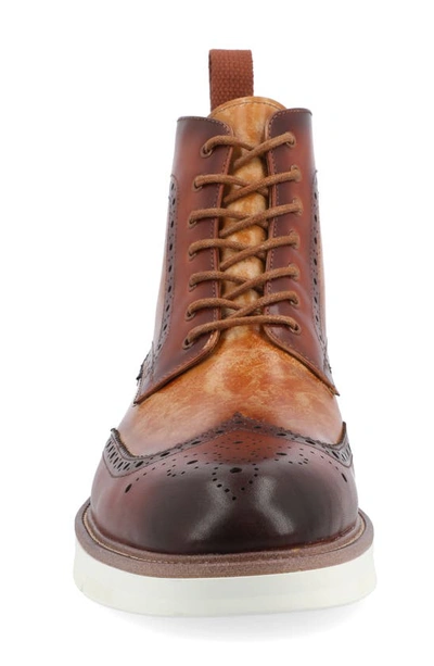 Shop Taft 365 Leather Wingtip Boot In Walnut