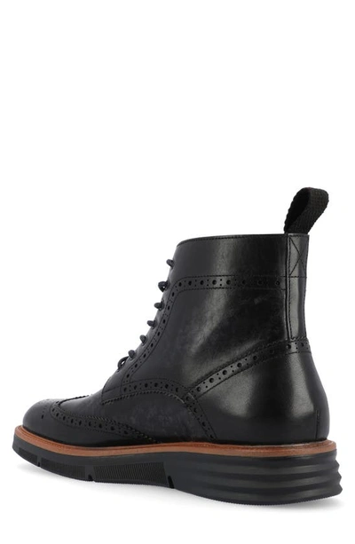 Shop Taft 365 Leather Wingtip Boot In Midnight