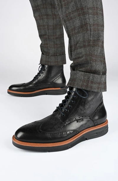 Shop Taft 365 Leather Wingtip Boot In Midnight
