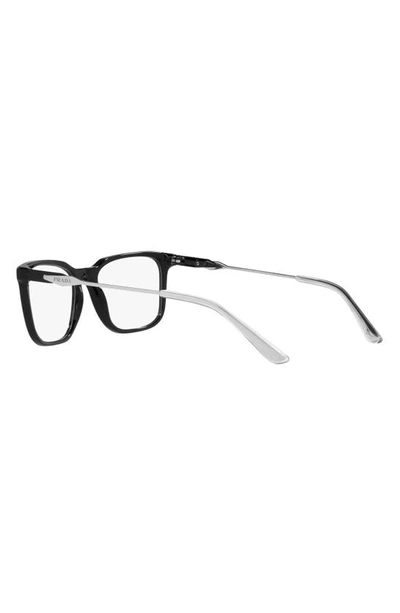 Shop Prada 55mm Rectangular Optical Glasses In Black