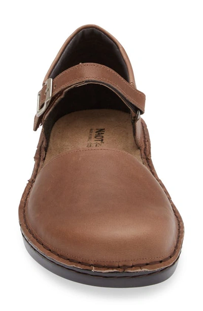 Naot Catania Mary Jane Flat In Oily Bark Nubuck