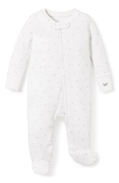 Shop Petite Plume Pima Cotton Footie In White