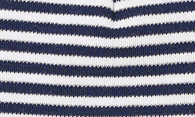 Shop Petite Plume Pima Cotton Stripe Hat In Navy