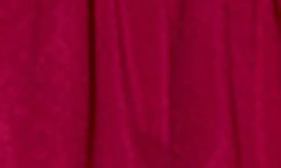 City Chic Rapture Ruched Chiffon Top In Ruby