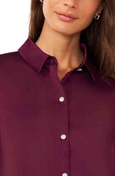 Halogen Button-up Shirt In Deep Ruby