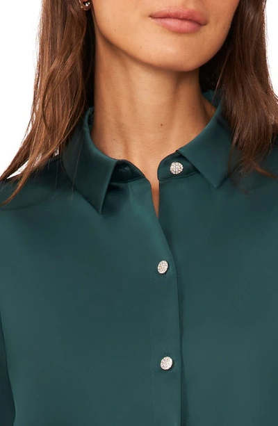 Halogen Button-up Shirt In June Bug Green