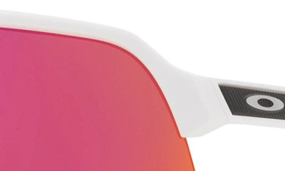 Oakley Sutro Lite 58mm Prizm™ Rectangular Shield Sunglasses In White