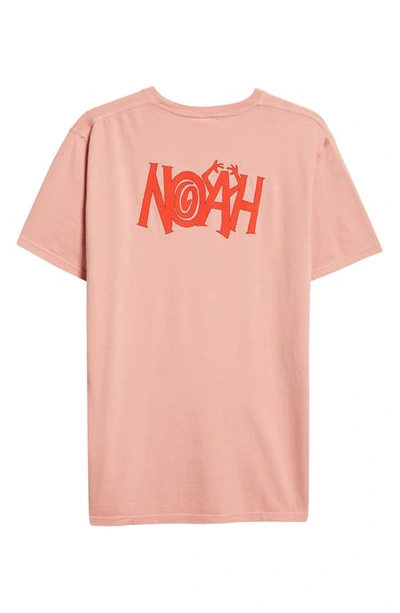 Shop Noah Chaos Pocket Graphic T-shirt In Rose