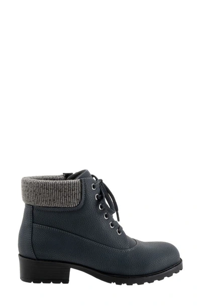 Trotters Bellamy Faux Fur Lined Bootie In Navy